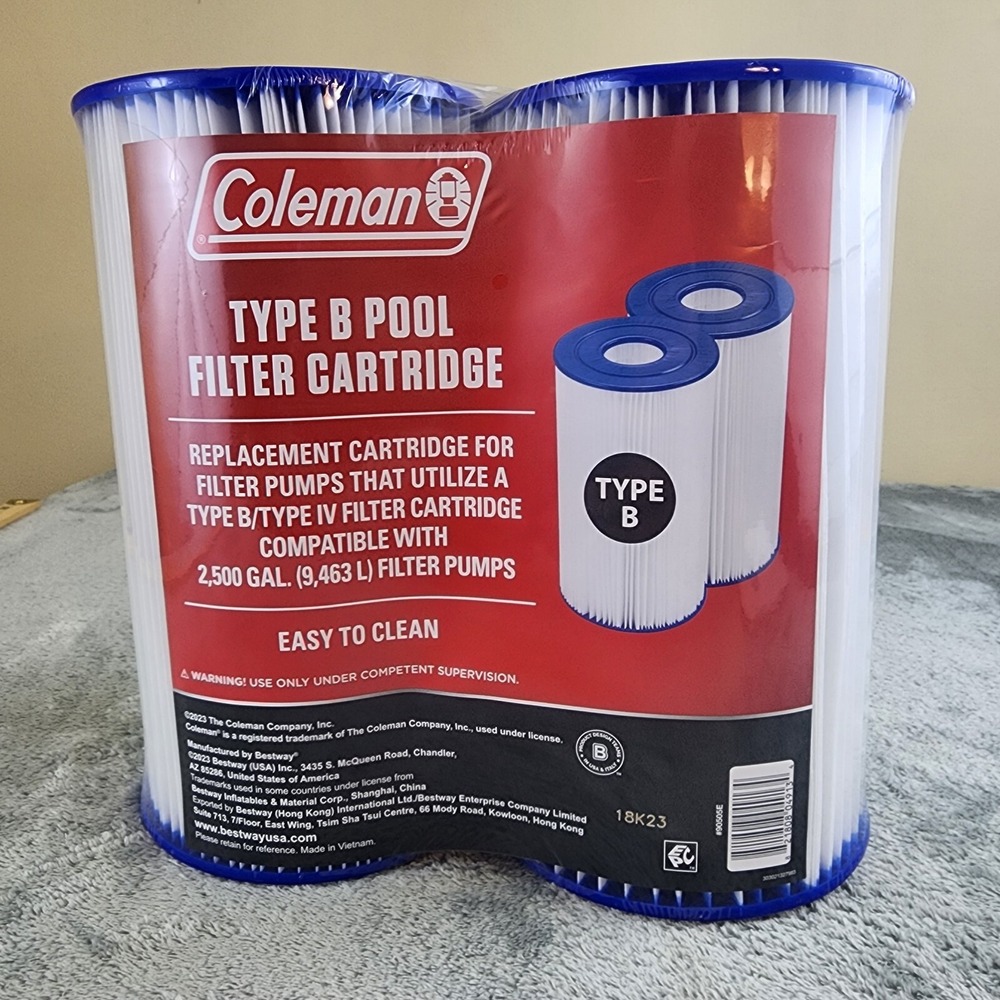 2 Pack Coleman Type IV / Type B Pool Filter Pump Replacement‎ Cartridges